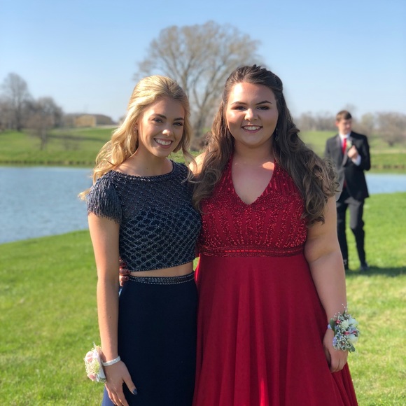 Blue Sherri hill dress - Picture 3 of 6